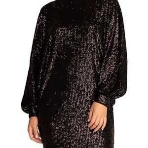 Trina Turk Black Sequin Enjoyment Midi Dress NEW YEARS EVE perfection 🥳🥂🍾